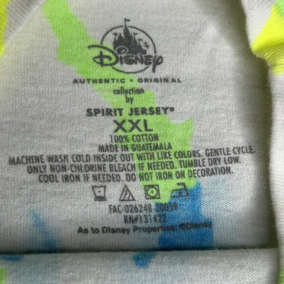 Disney Spirit Jersey Shirt Mens 2XL Neon Tie Dye Disneyland Resort Long Sleeve - Picture 6 of 14